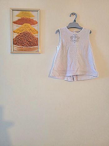 Robe blanche premaman à motif taille 6 mois