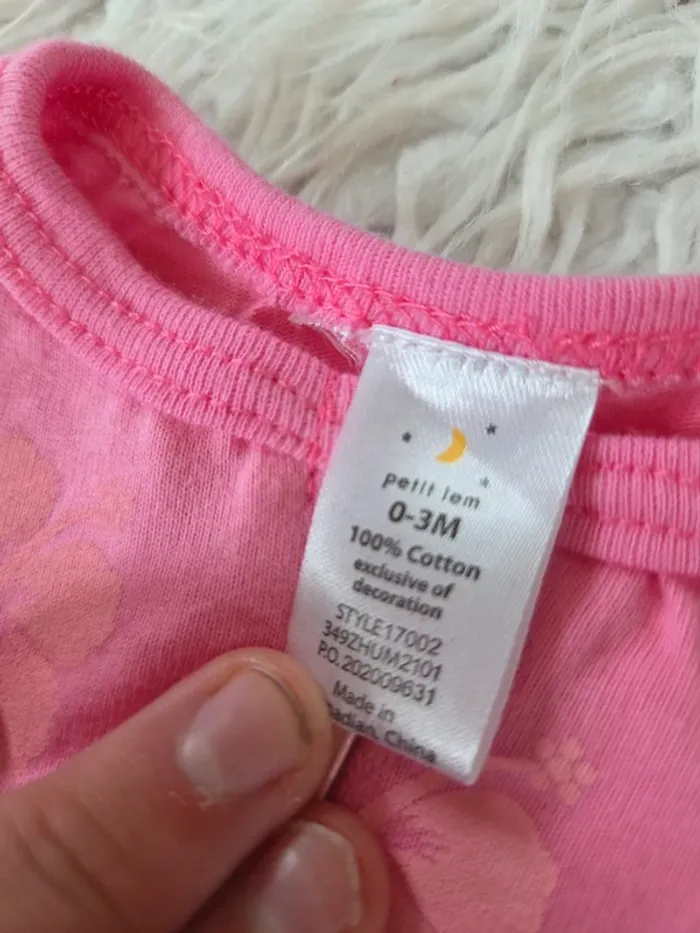 🤗 Pyjama fille 0/3mois Petit lem neuf - photo numéro 5