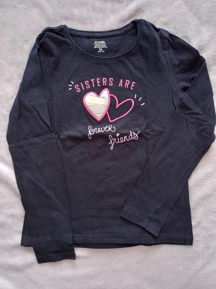 Lot de 2 tee shirts ML fille 8 ans - photo numéro 2