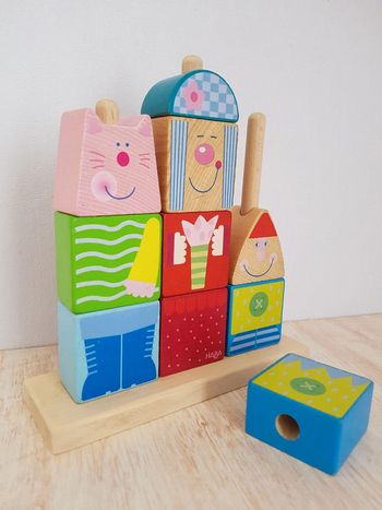 Puzzle vertical en bois Haba jeu de construction 3D