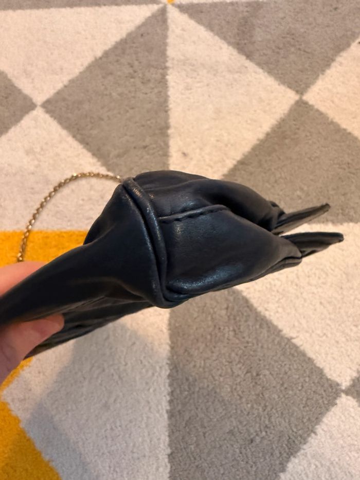 Sac en cuir bleu marine vintage - photo numéro 6