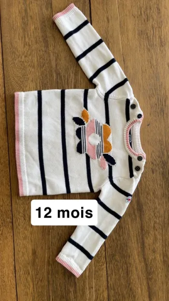 Pull Terre de Marins taille 12 mois