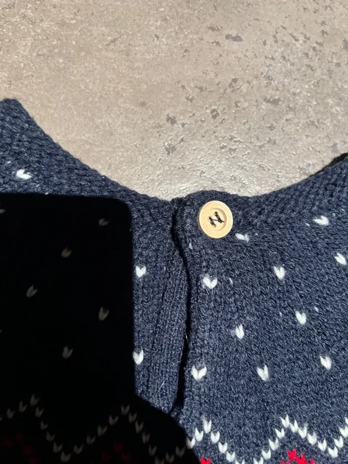 6/7 ans pull coton/laine ZY motif montagne - photo numéro 4