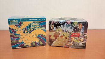 Lot pokemon scellé defaut ETB ME2.5 et valisette Pikachu
