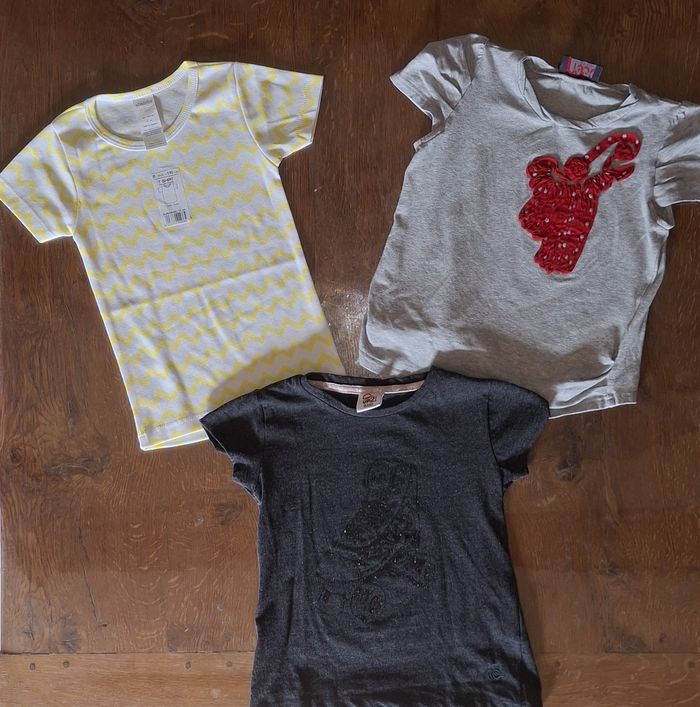 Lot 3 t-shirt manches courtes fille  6 ans