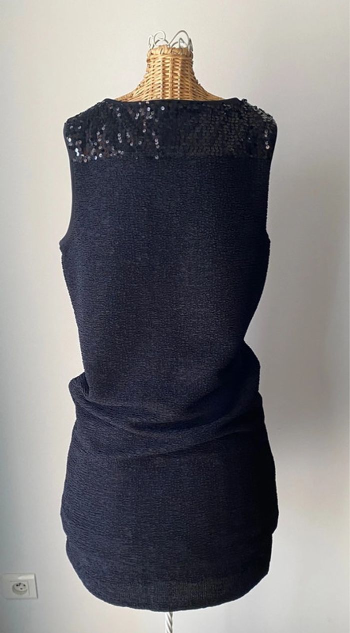 Robe Promod taille 36 noire avec sequins taille 36 - photo numéro 3
