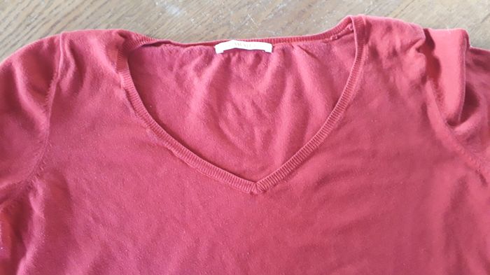 Pull fin femme rouge Camaieu taille 3 - photo numéro 2