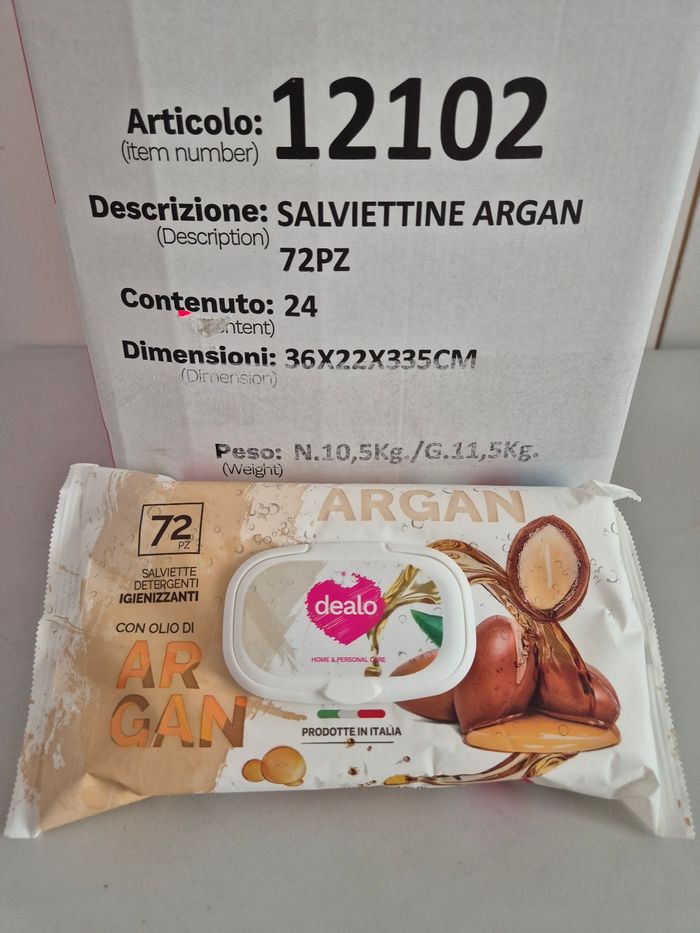 Carton de 24 paquets de 72 lingettes bébé