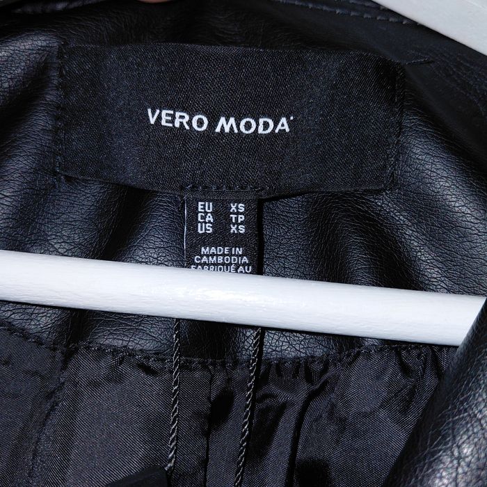Vero Moda- Veste perfecto en simili cuir  noir XS - photo numéro 9