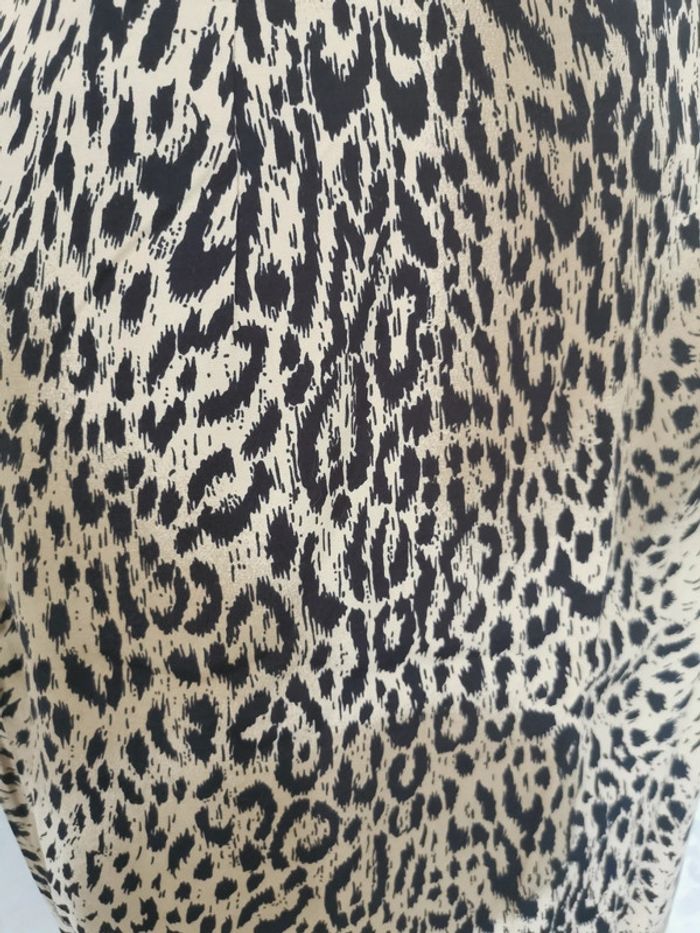 Jupe léopard. Marron. Beige. Taille 36. Promod - photo numéro 2