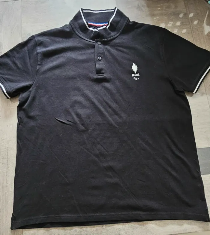 Polo noir equipe de France XXL - photo numéro 2