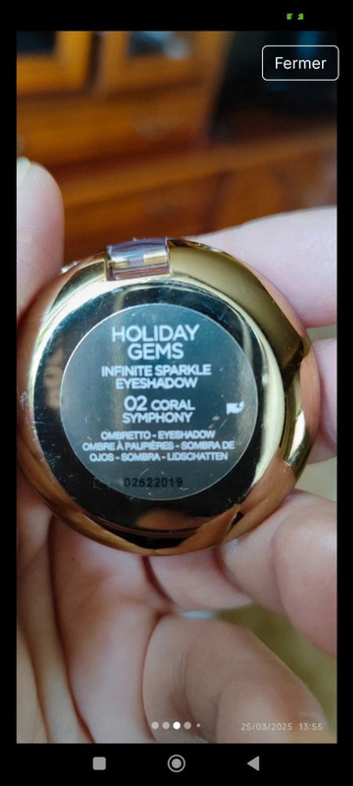 Kiko Holiday Gems Infinite Sparkle Eyeshadow Teinte 02 Coral Duochrome Rose Gold - photo numéro 3