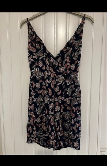 Combishort bleu marine à motifs