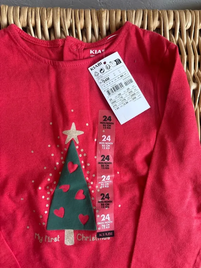 Pull de Noël Kiabi 24mois neuf avec étiquette - photo numéro 2