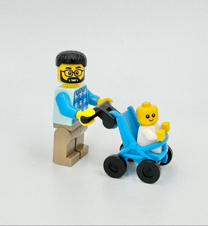 Lego City : Papa promène son Bébé dans la Poussette - NEUF - photo numéro 2