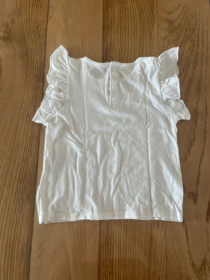🤍 Tee-shirt blanc – 24 mois – Kiabi 👶 - photo numéro 2