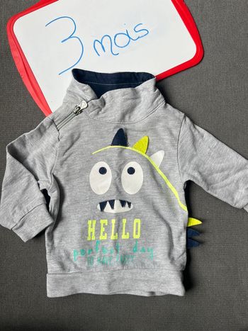 Pull léger grain de blé 3 mois