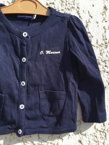 Gilet original marine 3/6 mois