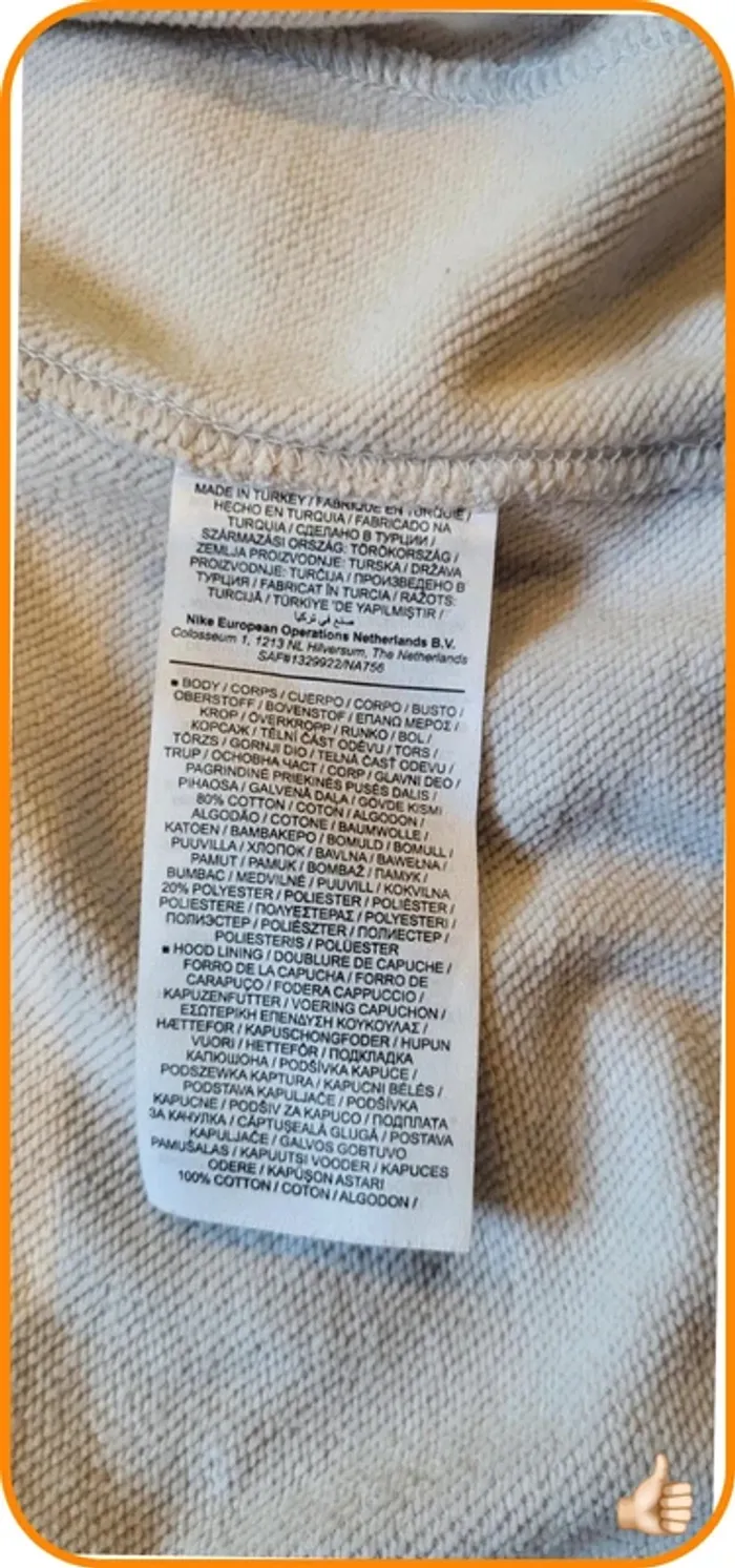 Veste à capuche Nike - Taille M Oversize - Homme - Très bon état - Blanc cassé - photo numéro 8