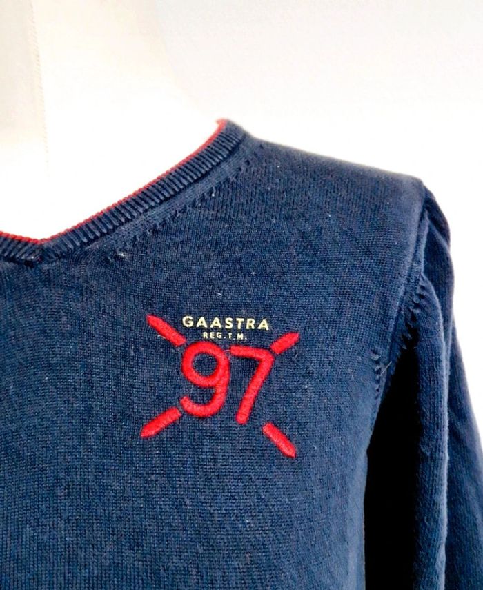 Pull bleu marine col v - 164 - gaastra - photo numéro 2