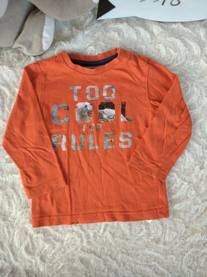 Tee shirt chemise manches longues Garçon 12/18 mois Too cool for rules Mexx 100% coton - photo numéro 2