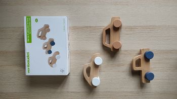 Set de 3 véhicules en bois Vertbaudet