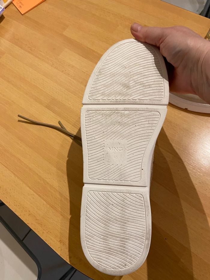 Mocassins beige Mango cuir taille 45 neuf - photo numéro 5