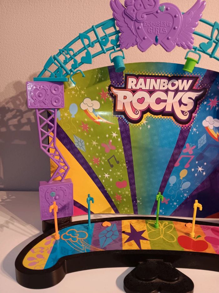 Scène rainbow rock my little pony equestria girls + 3 figurines - photo numéro 5