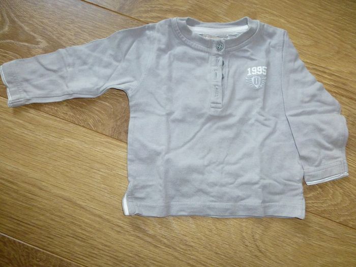 T-shirt manches longues gris Orchestra - 1 an