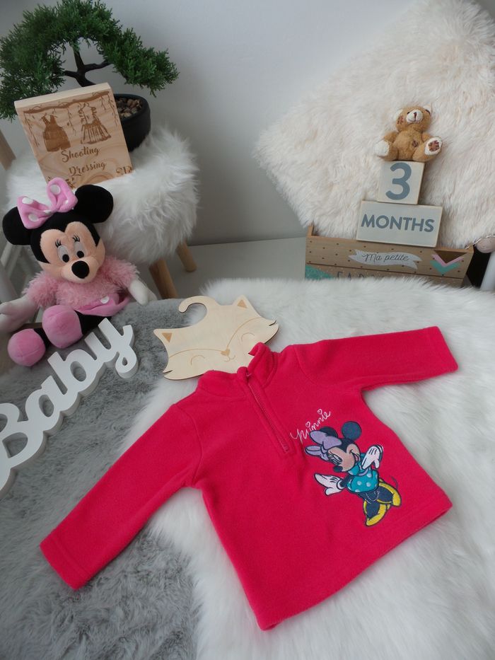Jolie Pull polaire Rose Minnie Disney Baby 3mois fille - photo numéro 2