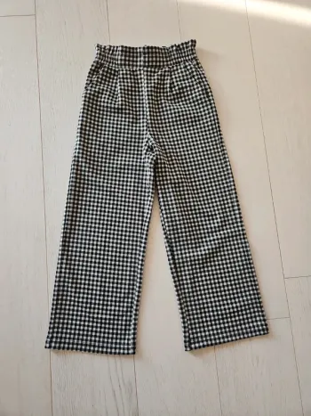 Pantalon large à carreaux