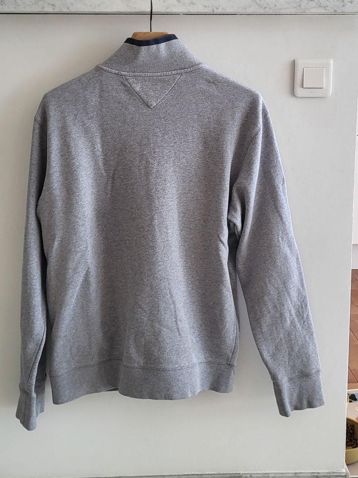 Tommy Hilfiger Sweat zippé ML TXL-Gris &Marine-Hilfiger brodé & Zip Intégral - Manhattan 54W 85th - photo numéro 3