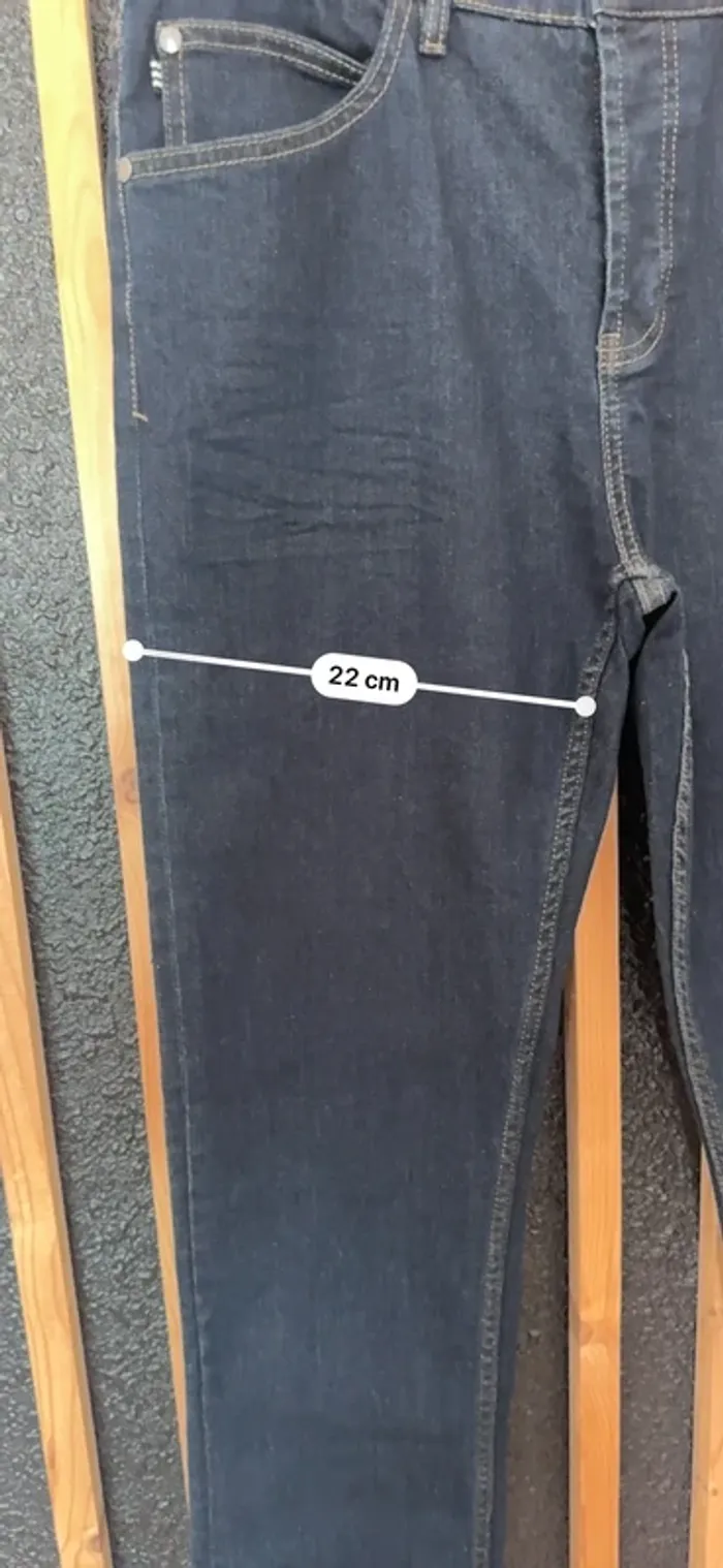 Jean droit straight Bizbee – Bleu brut – Taille 38 – Excellent état - Homme / Femme - photo numéro 9