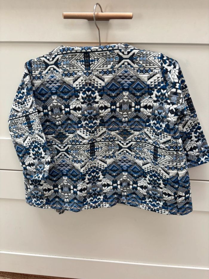 Veste cousue main bleue taille 3 ans - photo numéro 4