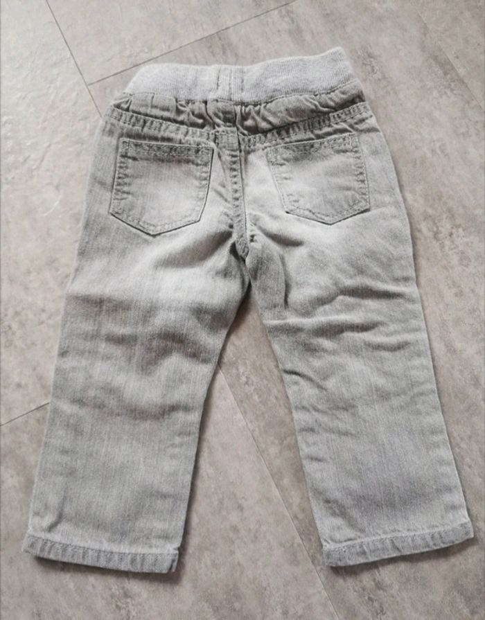 Pantalon jean gris bébé garçon 12 mois - photo numéro 2