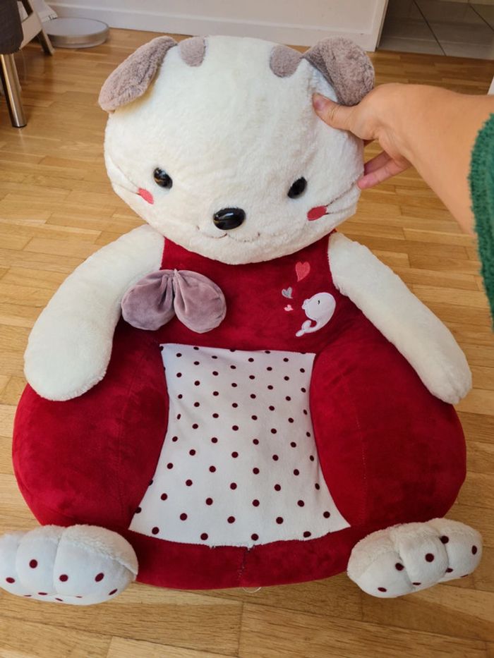 Pouf pelluche chat - photo numéro 3