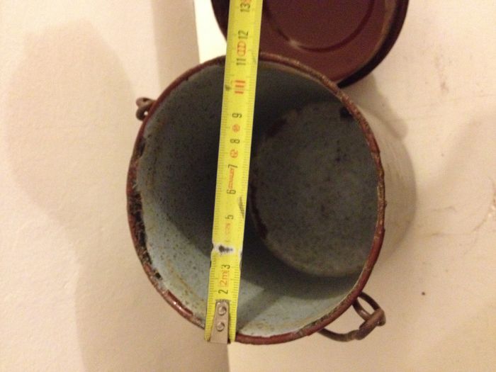 Ancien mini sceau bordeaux avec anse et couvercle pour décoration ou autre - photo numéro 9