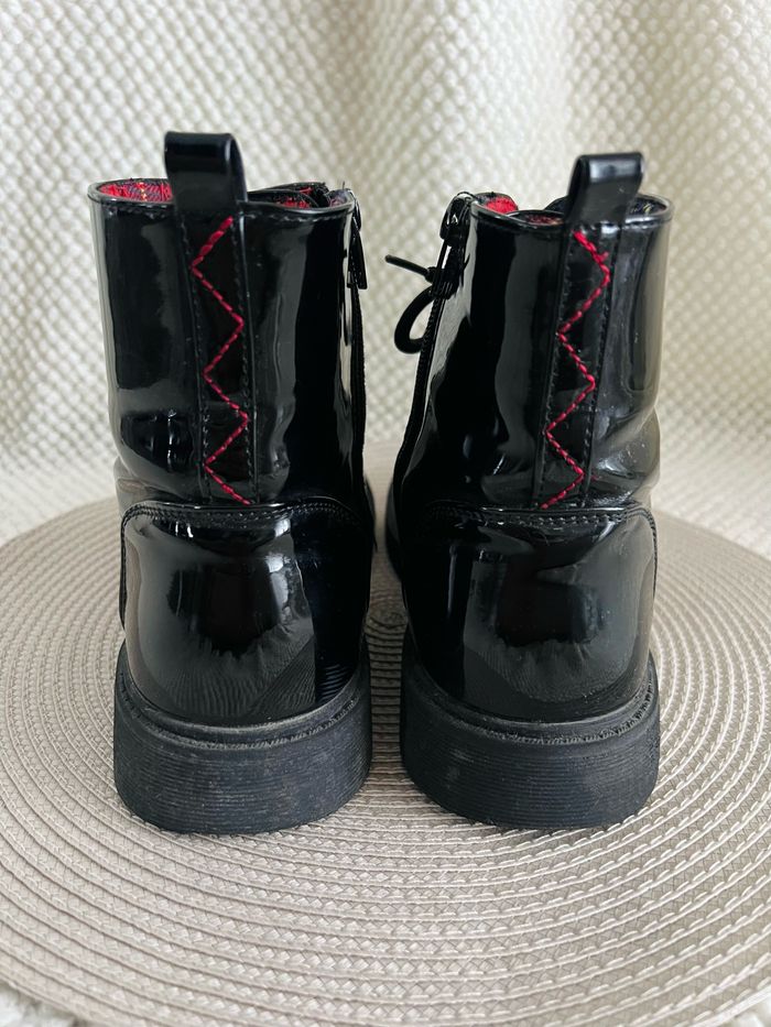 Bottines vernis noir zippées taille 39 La Halle - photo numéro 3