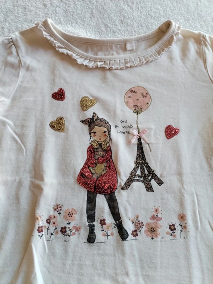 Lot 3 Tshirts manches longues C&A 8 ans - photo numéro 5