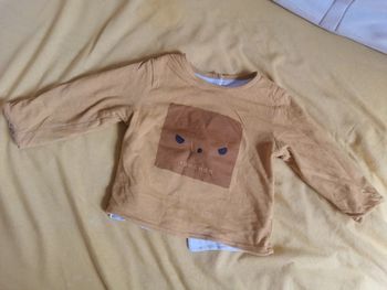 Tee shirt bébé réversible