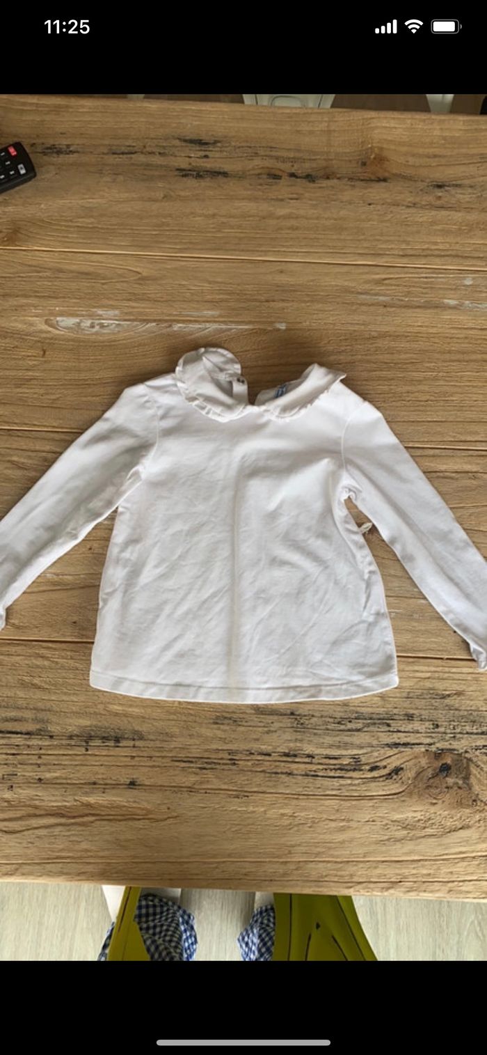 Tee shirt manches longues col Claudine