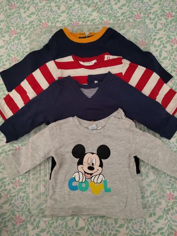 Lot de 4 t-shirt manches longues 
