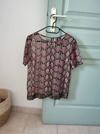 Blouse serpent avec sequins en bas