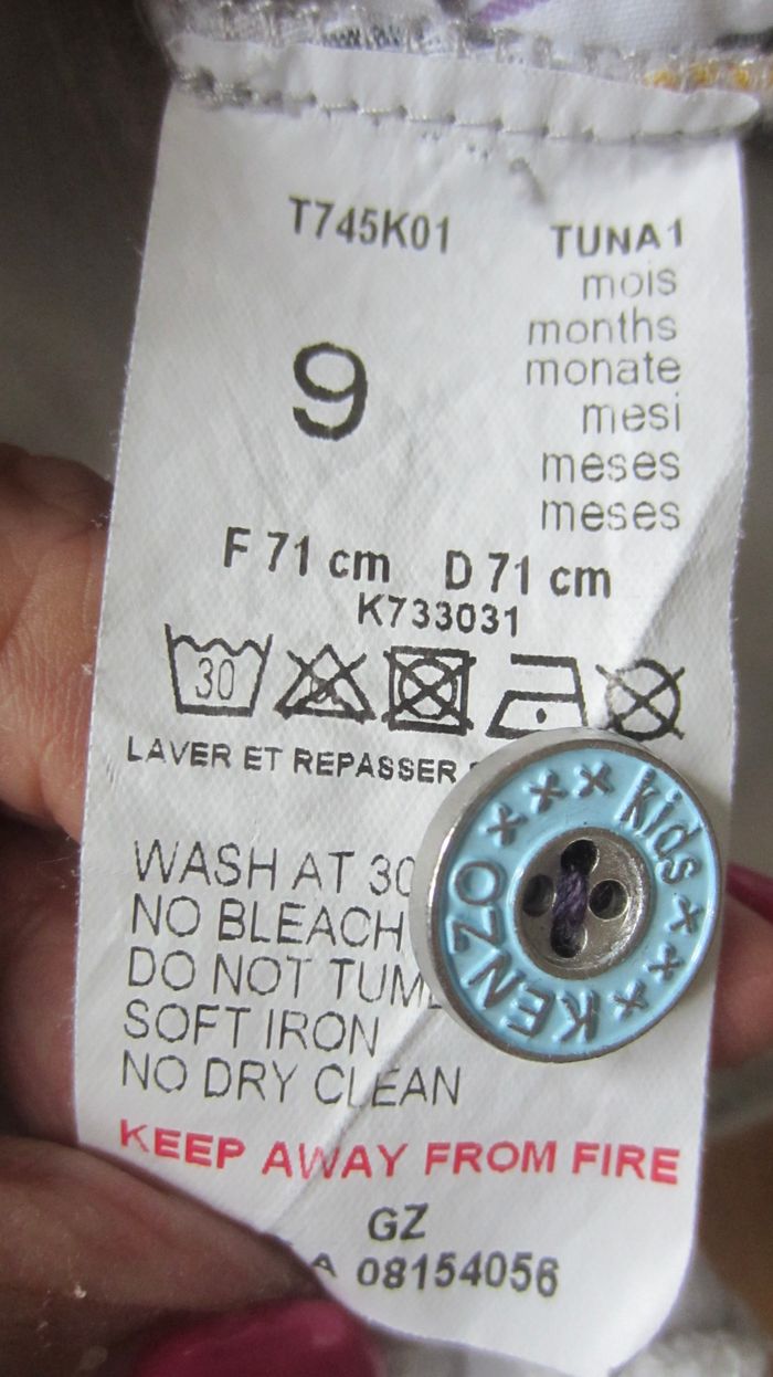 Barboteuse/combishort Kenzo Kids - photo numéro 5