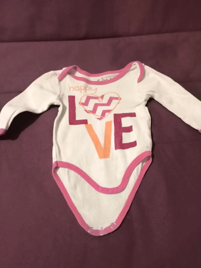 Lot de trois body manches longues taille 3 mois - photo numéro 4