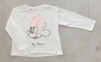 T shirt Zara manches longues Minnie 2/3 ans