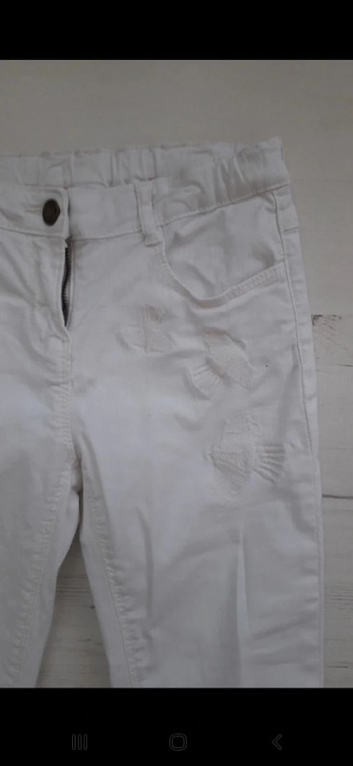 Jean fille blanc 10 ans Tape à l'œil - photo numéro 2