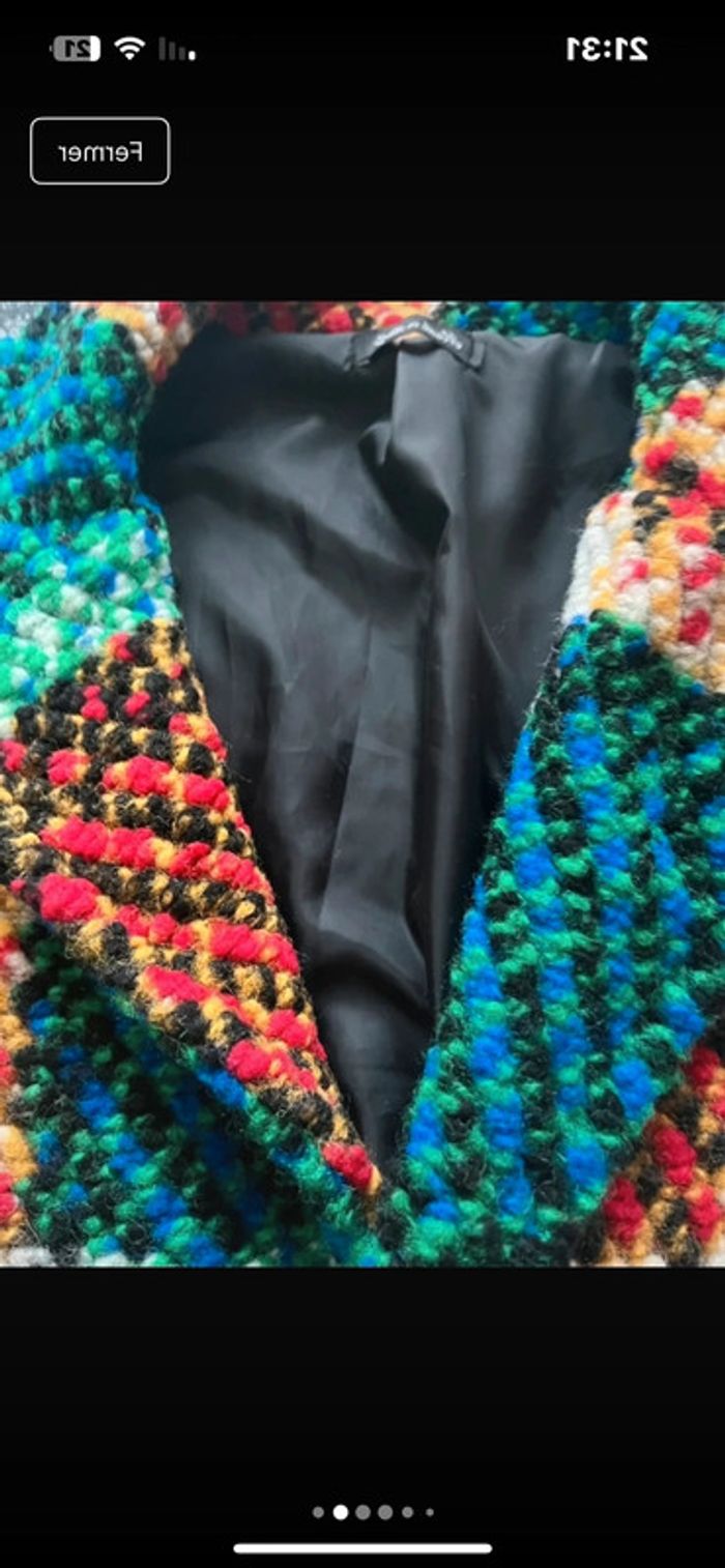 Manteau Vinted en Laine Multicolore - photo numéro 6