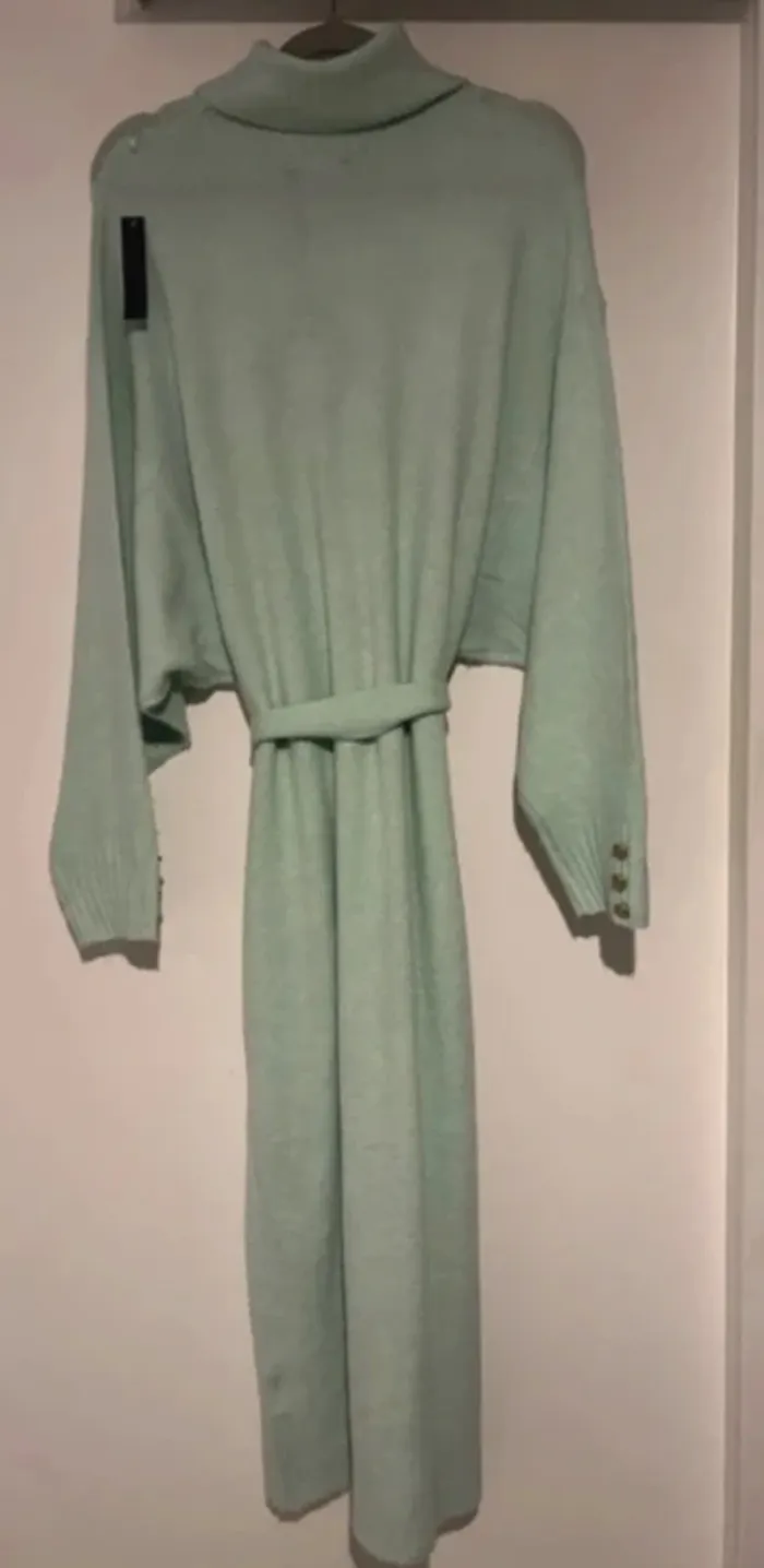 Robe pull Manoukian M vert menthe à col roulé - photo numéro 8