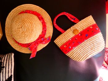 sac + chapeau en paille enfant